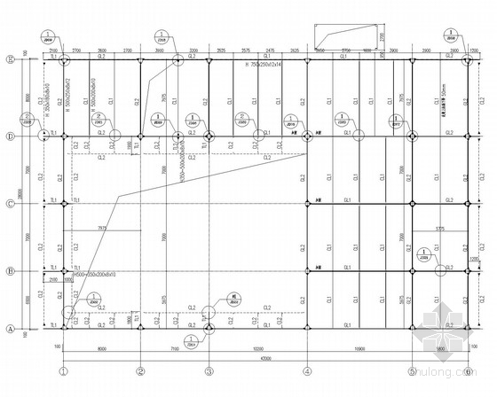 金隆国际展示中心资料下载-展示中心钢结构幕墙结构施工图
