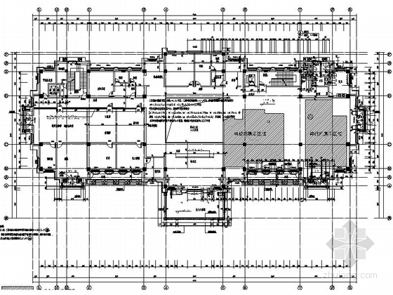 [浙江]三层西班牙风格售楼处建筑施工图-三层西班牙风格售楼处建筑平面图