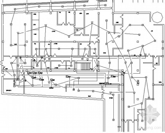 大型洗浴中心建筑设计图资料下载-某洗浴中心消防联动及应急照明设计图