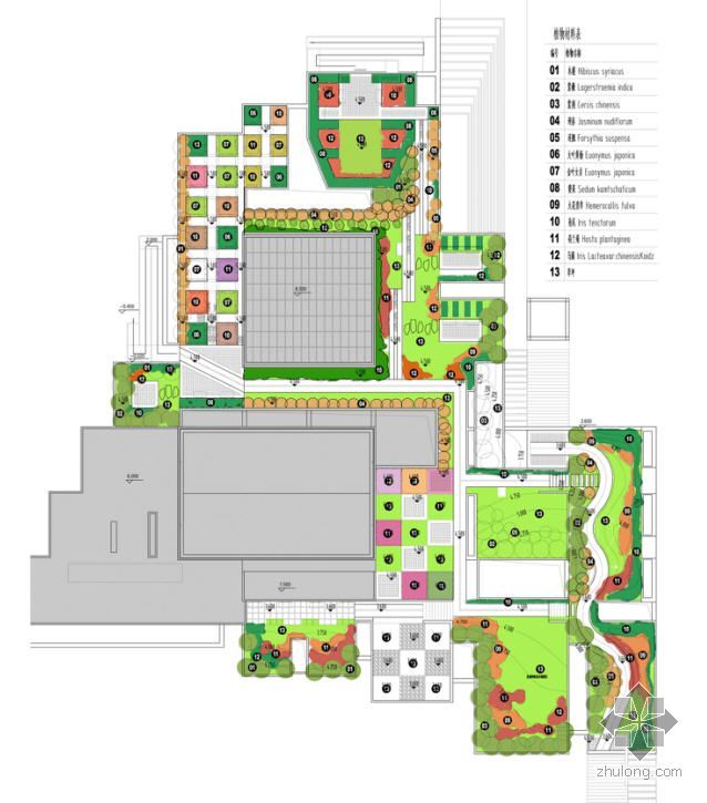 [天津]某屋顶花园设计图及建成实景图