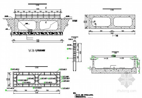箱涵桥梁模板方案资料下载-桥梁箱涵设计大样图图