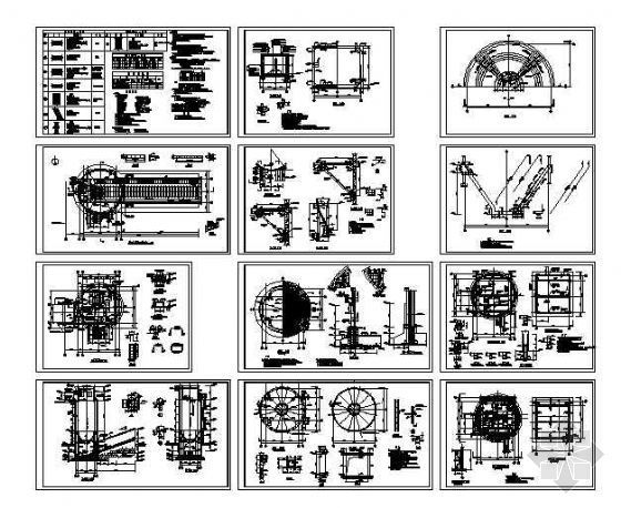 某钢筋混凝土圆形筒仓及暗道施工图纸-4