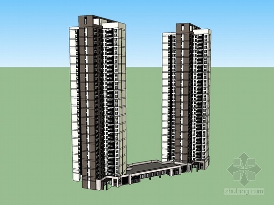 塔式住宅单体高层住宅资料下载-高层住宅