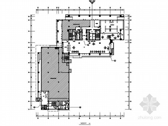 精品现代办公空间资料下载-[江苏]现代办公空间装修施工图（含效果）