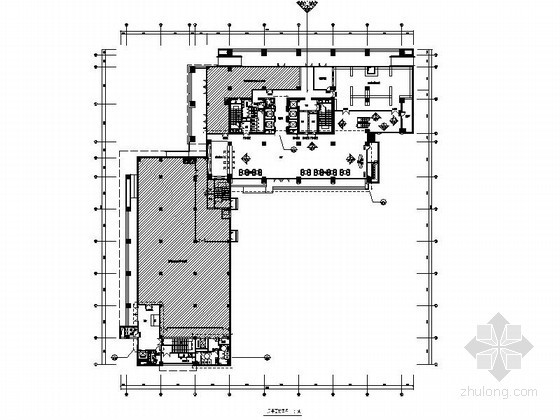 现代办公隔断施工图资料下载-[江苏]现代办公空间装修施工图（含效果）