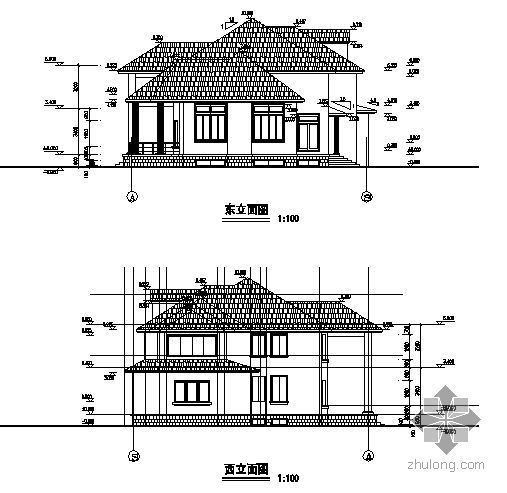 [杭州]玫瑰园某二层别墅建筑施工图-2