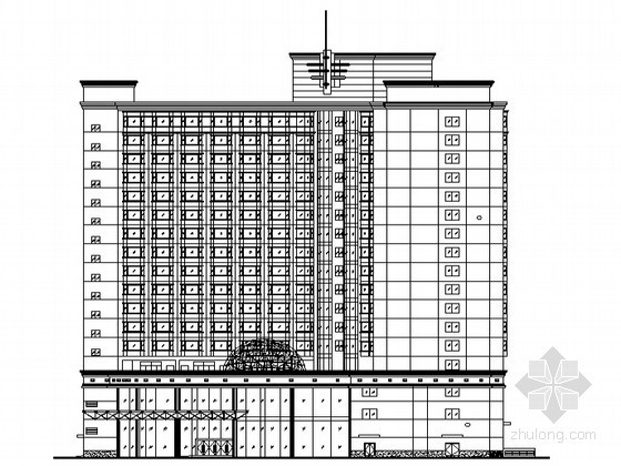 高层宾馆总图资料下载-某高档十六层酒店办公综合楼建筑施工图