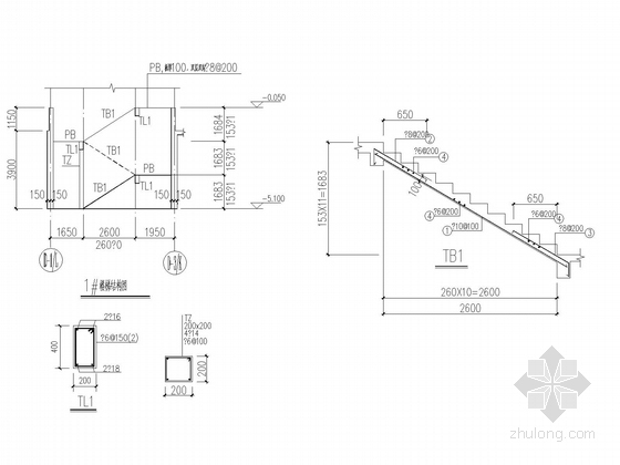 [长沙]安置小区大型地下室结构施工图-LT节点
