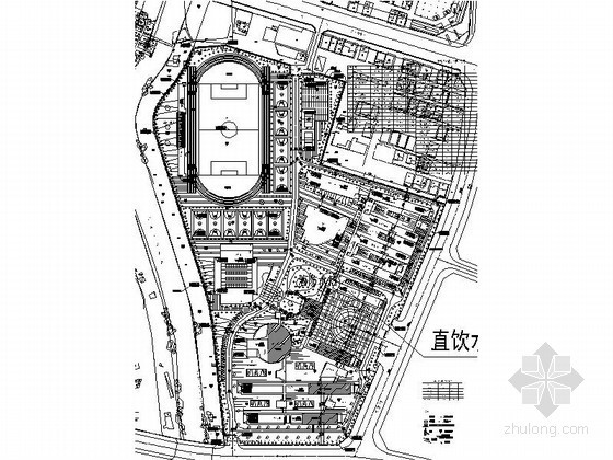 现代风格中学校园规划方案资料下载-[东莞]某中学规划方案图