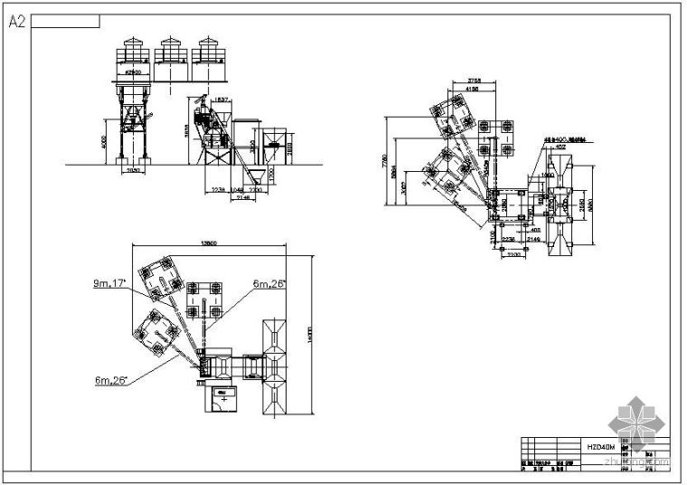沥青搅拌站设计图纸资料下载-某混凝土搅拌站设计图纸