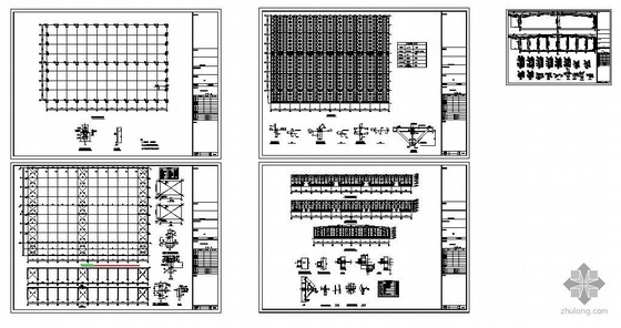 45米跨钢结构资料下载-杭州某60米双跨钢结构仓库图纸