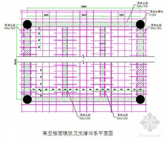 高大支模架的计算资料下载-江西某机场航站楼高大空间模架方案（计算书  8.1m）