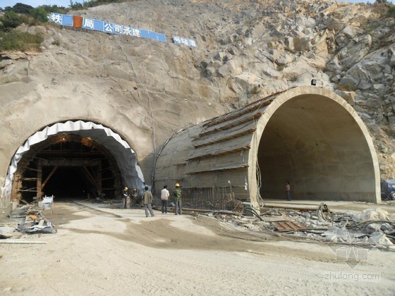 土建施工组织设计含资料下载-曲墙双连拱隧道工程土建施工组织设计（含方案 附CAD图）