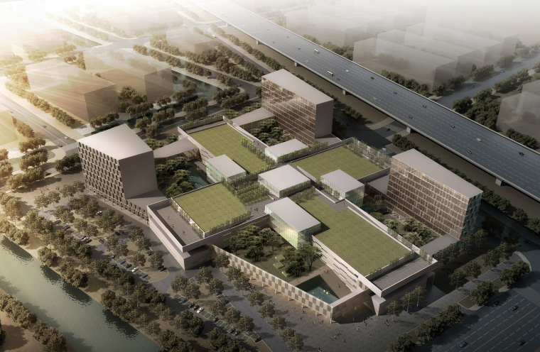 中医院规划建筑设计方案资料下载-[上海]嘉定中医院现代风格医疗建筑设计方案文本（98张JPG）