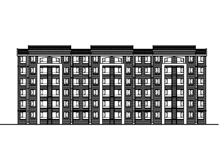 五层宾馆酒店建筑效果图资料下载-[宁夏]五层砖混结构安置房建筑施工图