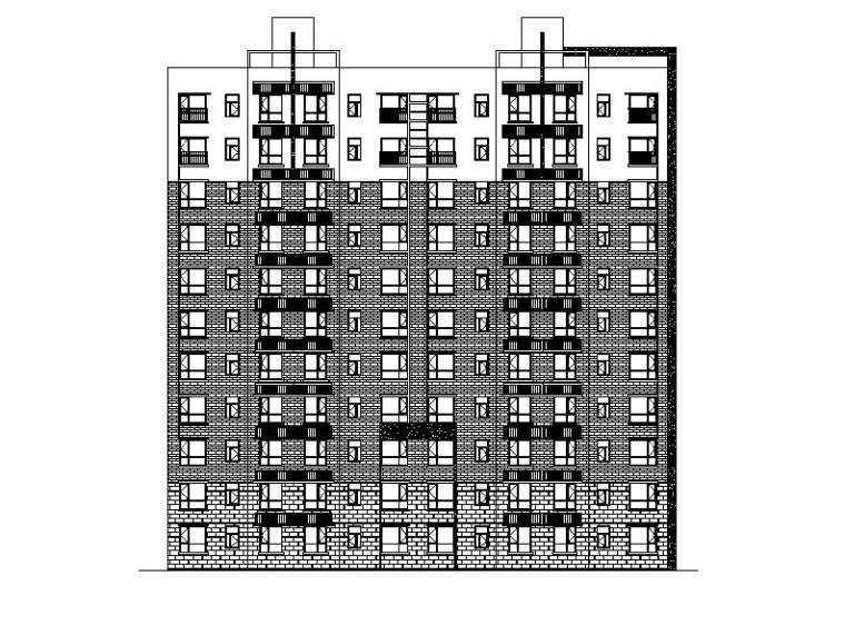 南京高层自然表皮对称资料下载-[宁夏]高层对称布局塔式住宅楼建筑施工图