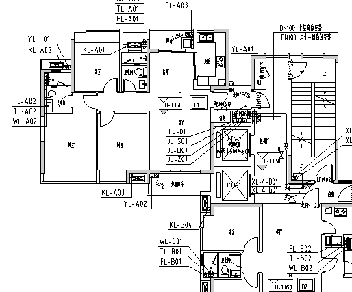 洁具给排水节点大样施工图资料下载-南京高层住宅小区给排水施工图（四期）