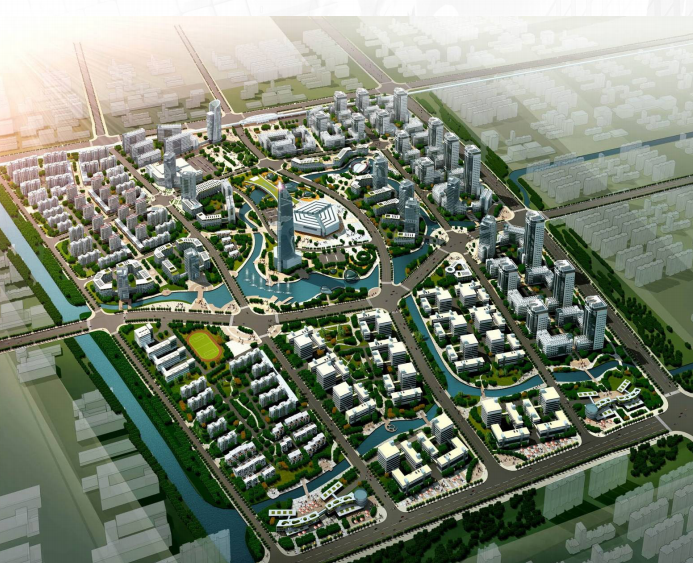 绿色建筑的设计方案资料下载-协鑫奉贤绿色小镇概念规划设计方案