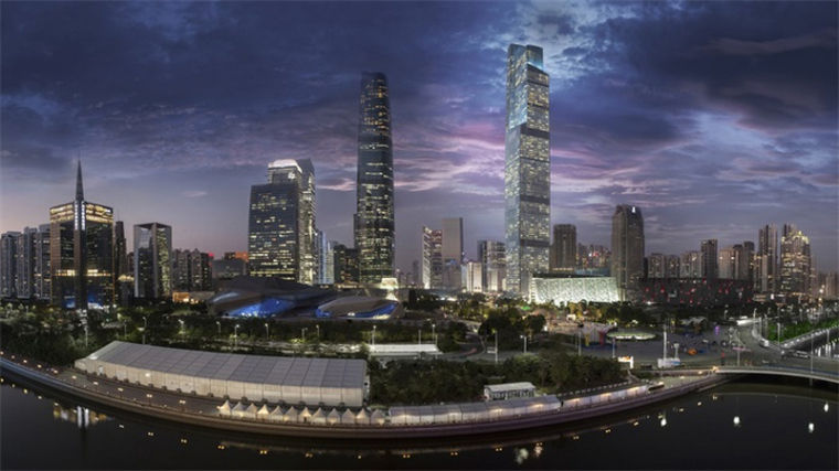 高楼外立面资料下载-中国第二高楼530米“广州东塔”正式竣工！