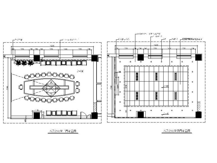 会议室顶面设计资料下载-70平米会议室装修详图
