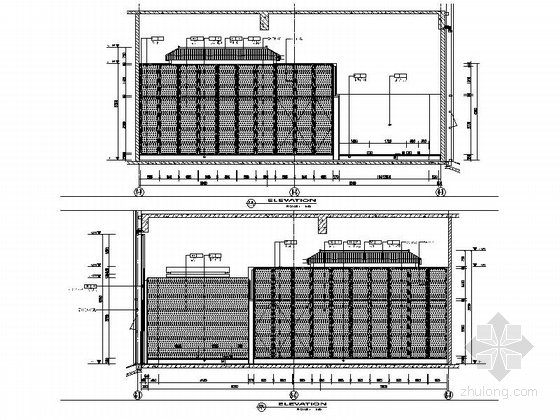 [江苏]农业示范园现代风格培训中心大堂公共区域施工图商务中心立面图