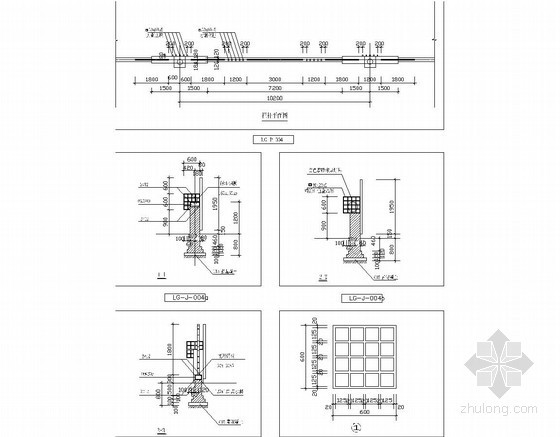 木质栏杆cad施工图资料下载-栏杆节点施工图