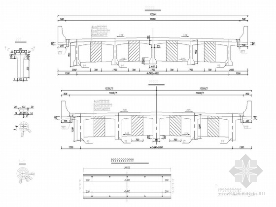 12米横断面资料下载-[安徽]3×20m预应力T梁桥施工图（40张 桥宽12米）