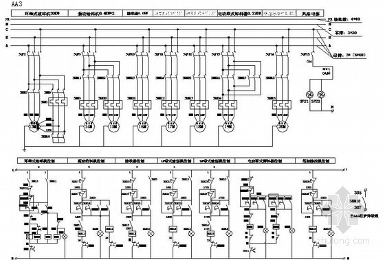 大型集团公司锅炉房设计施工全套资料（水处理、电气工艺）-蒸汽炉电气原理图 