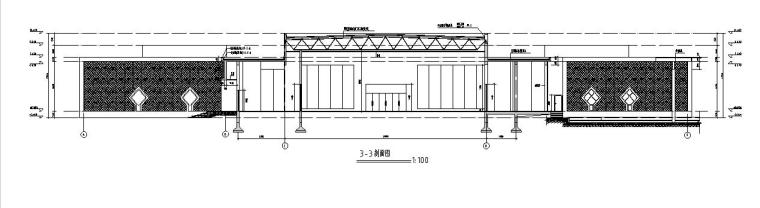 [宁夏]单层剪力墙结构书院建筑施工图全套专业图纸-单层剪力墙结构书院建筑平面图