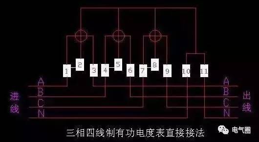 [干货]三相四线制电度表的接线方法_3