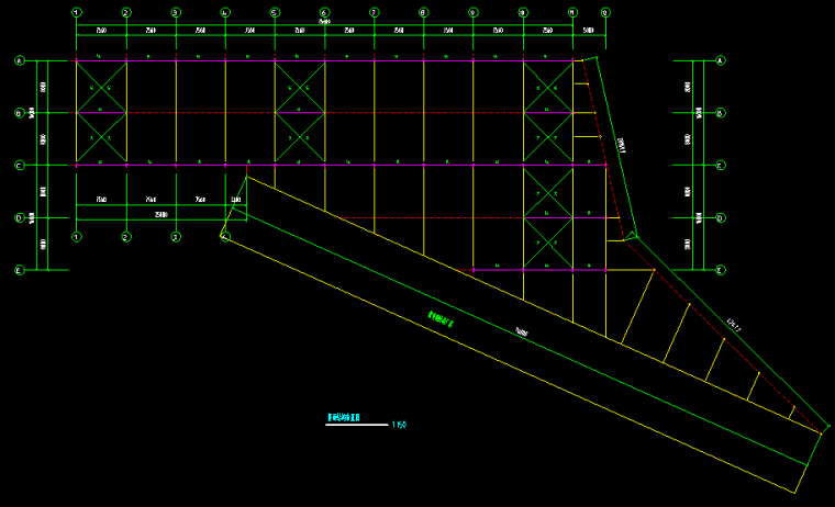 远达增加钢结构工程CAD_3