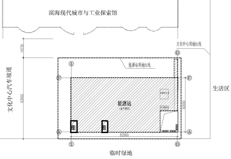 [天津]钢筋混凝土框架结构能源站施工组织设计-24工程总平面图