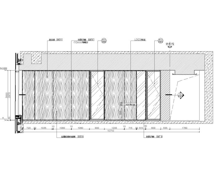 [江西]某建设工程有限公司办公室全套设计资料-13层走廊立面4