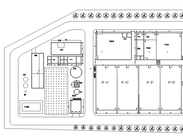 垃圾渗滤液反渗透资料下载-[广东]垃圾填埋场废水处理工艺图（CAD）