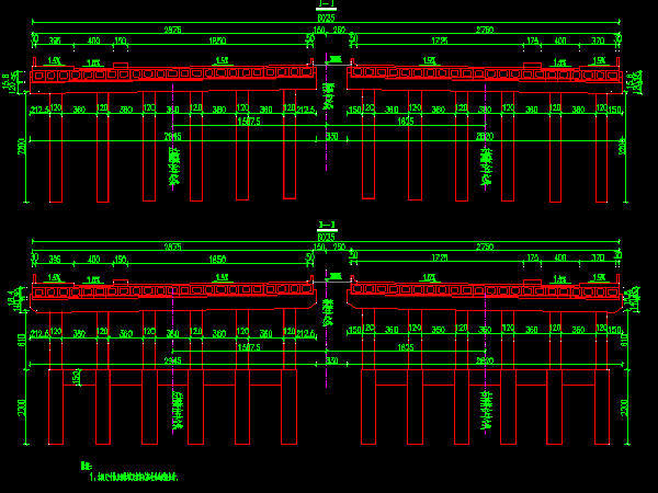 连续板桥图纸资料下载-2016年设计跨河1-3x20m预应力空心板桥图纸62张CAD（先简支后连续，C50混凝土）