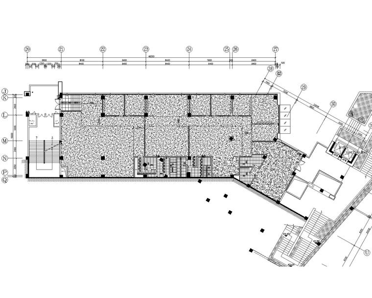 重庆康田·雍俊售楼处&办公施工图纸+深化方案-42F地坪图