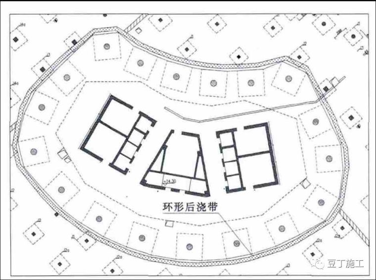 筏板基础详图及变标高资料下载-实例丨建筑深基础筏板后浇带中降水井封堵方案