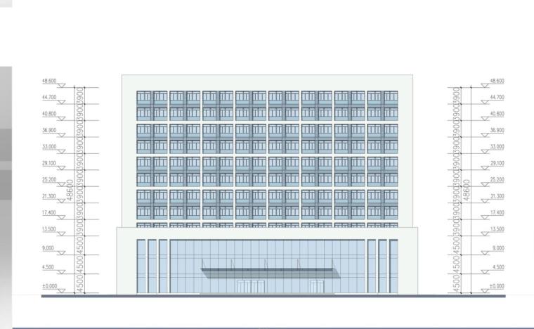 [江苏]徐州某县新城区医院建筑设计文本（CAD+SU+文本）-立面图