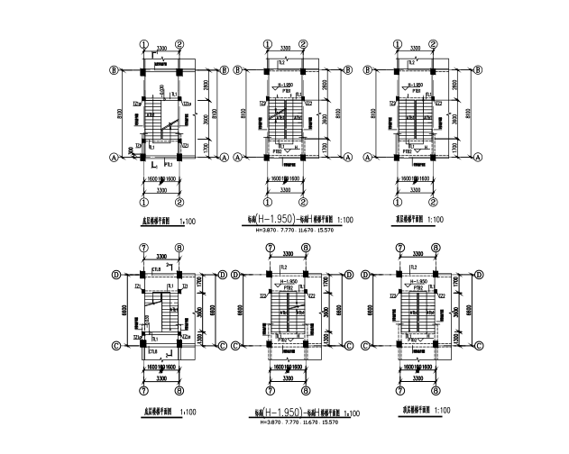 [湖北]5层框架结构小学教学楼结构施工图（CAD、23张）_1