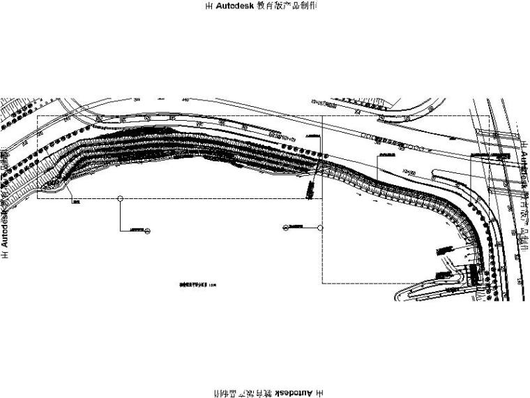 [重庆]站前路道路绿化设计施工图-植物配置分区平面图