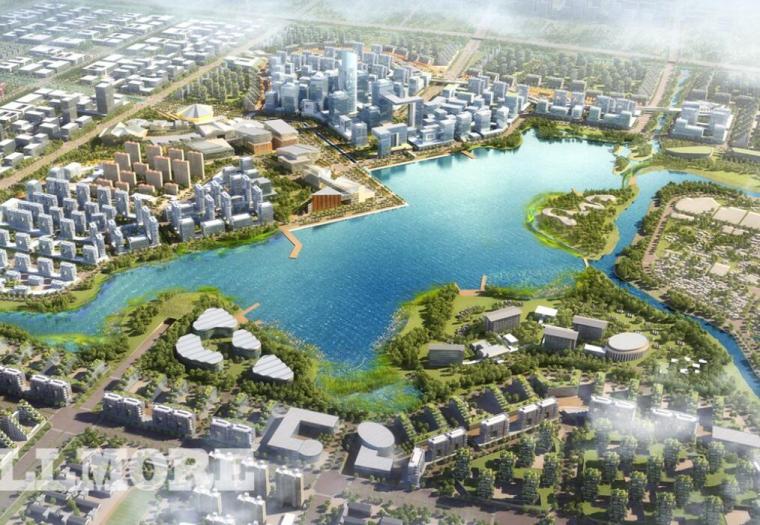 天津滨水带状公园资料下载-[江苏]某城市滨水生态新城城市规划设计文本（PPT+78页） 