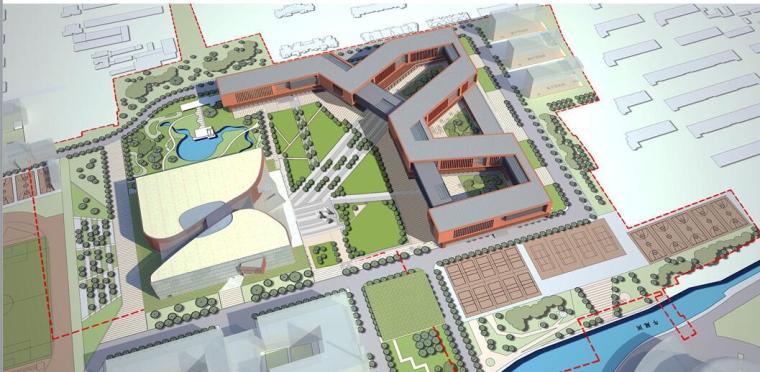 [河北]邢台市某学院建筑方案设计文本PPT（123页）-鸟瞰图