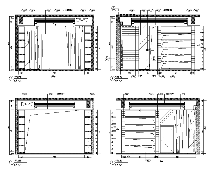 400平米中式别墅施工图资料下载-[陕西]某中式别墅室内设计施工图（含效果图）