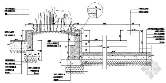 给水厂机械絮凝池剖面图资料下载-树池剖面图