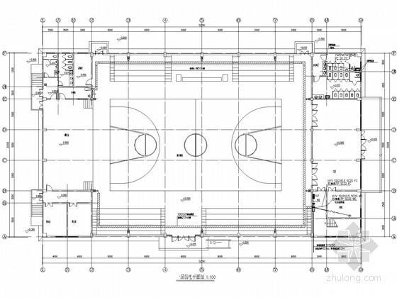 体育馆效室内果图资料下载-[江苏]中学体育馆电气施工图