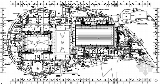 市级体育馆室内施工图资料下载-湖南某体育馆空调施工图