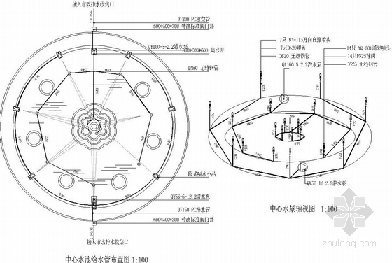 [浙江]都市春天居住区园林景观设计施工图-水景详图