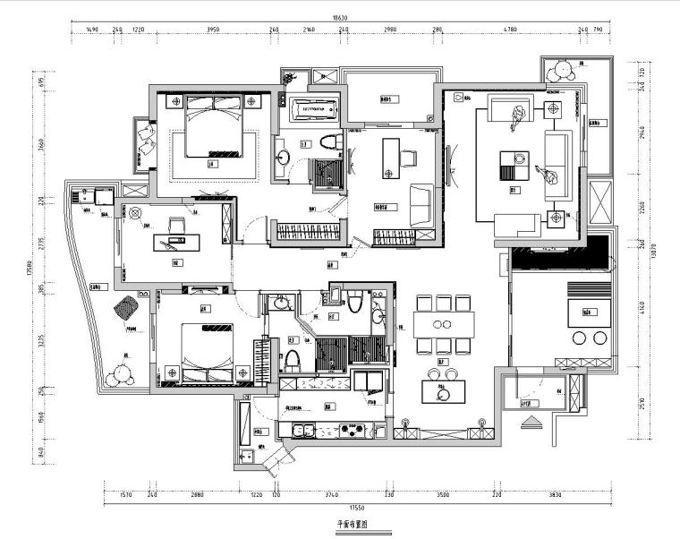 室内灯具图cad资料下载-旭辉左海岸室内施工图设计（CAD+实景图）