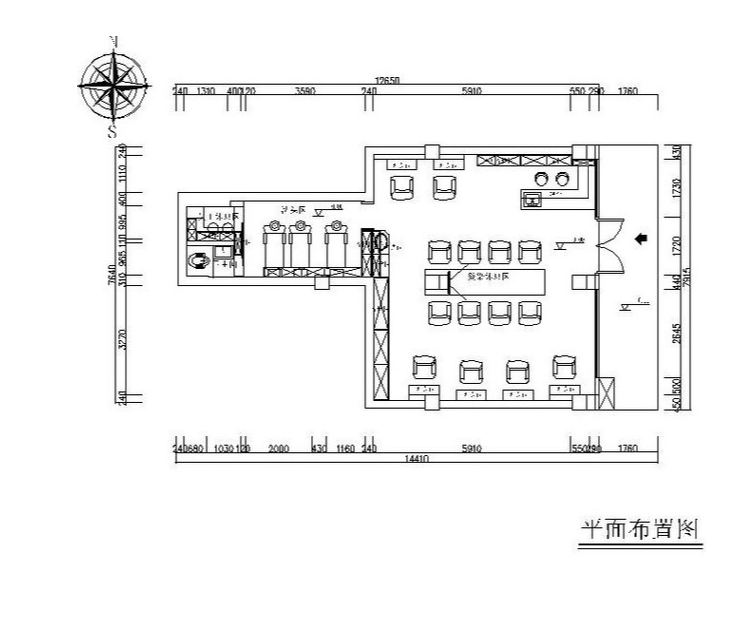 深圳理发店装修设计资料下载-[杭州]工业风理发店设计施工图（含效果图）