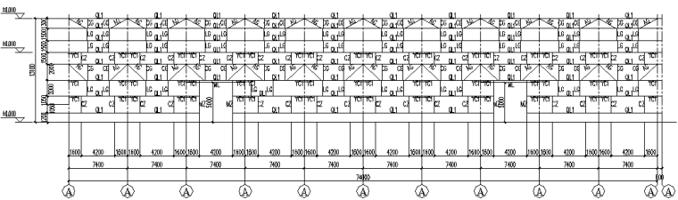 成都171X74m门式刚架钢结构施工图（CAD，10张）_6